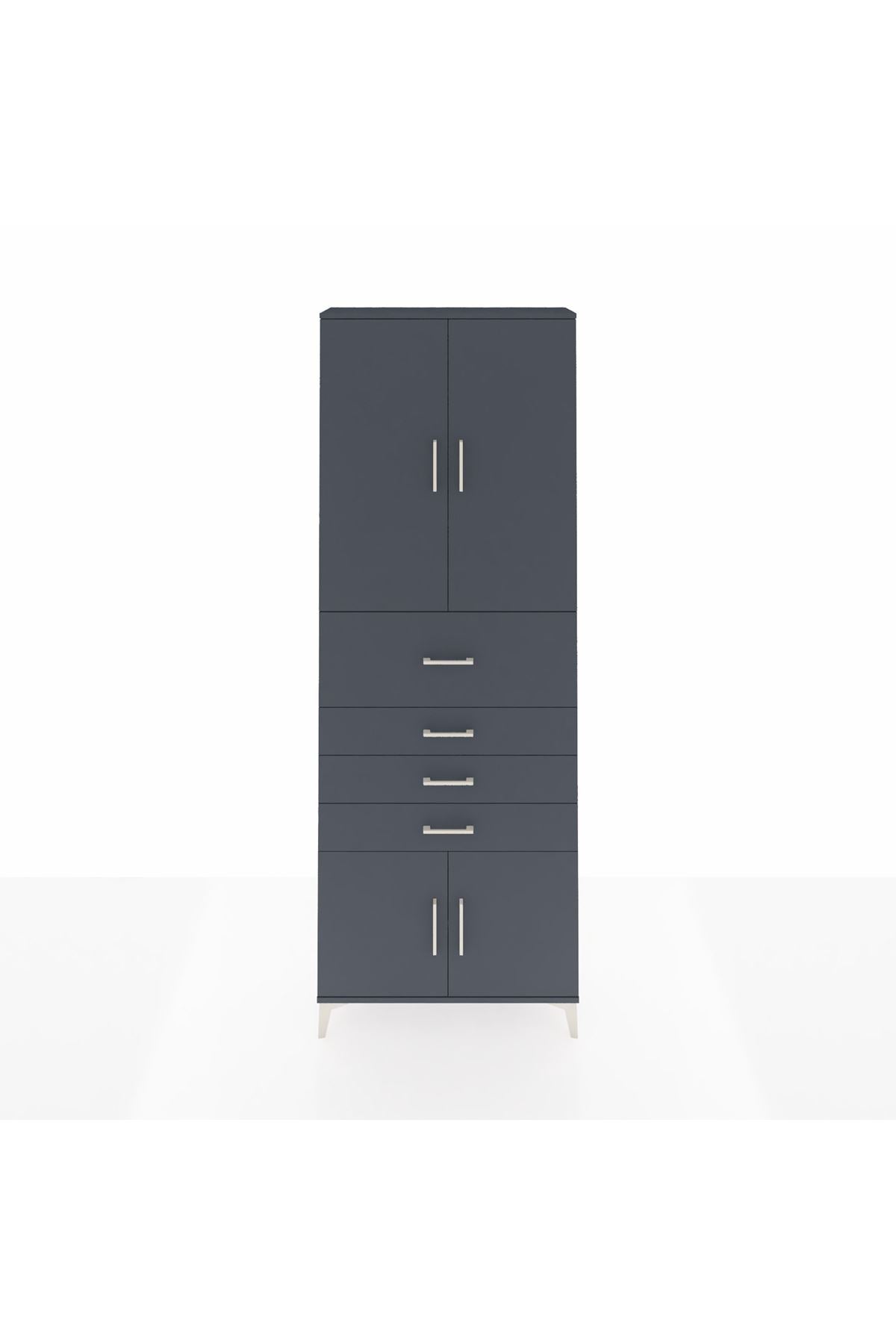Arges Dolap 4 Raflı 4 Çekmeceli 4 Kapaklı 88x30x243 - S33M117V5A