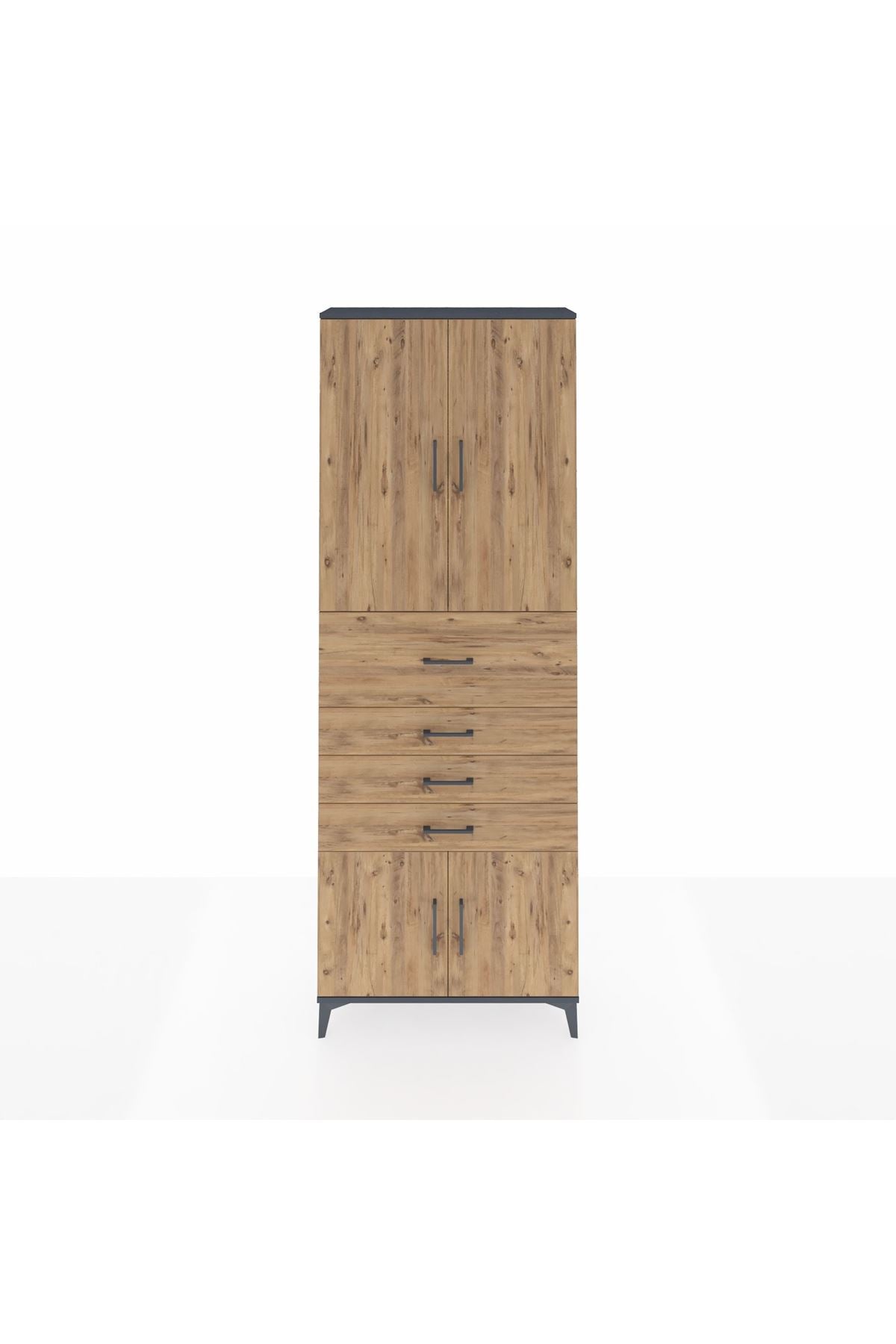 Arges Dolap 4 Raflı 4 Çekmeceli 4 Kapaklı 88x30x243 - S33M117V6A