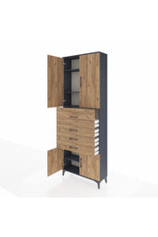Arges Dolap 4 Raflı 4 Çekmeceli 4 Kapaklı 88x30x243 - S33M117V6A