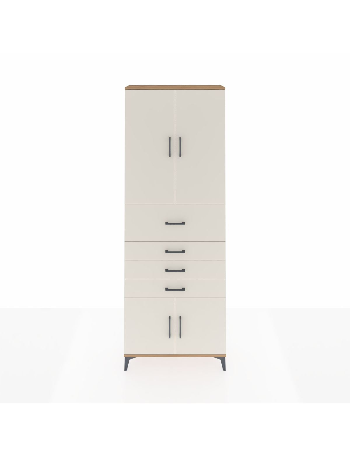 Arges Dolap 4 Raflı 4 Çekmeceli 4 Kapaklı 88x30x243 - S33M117V7A