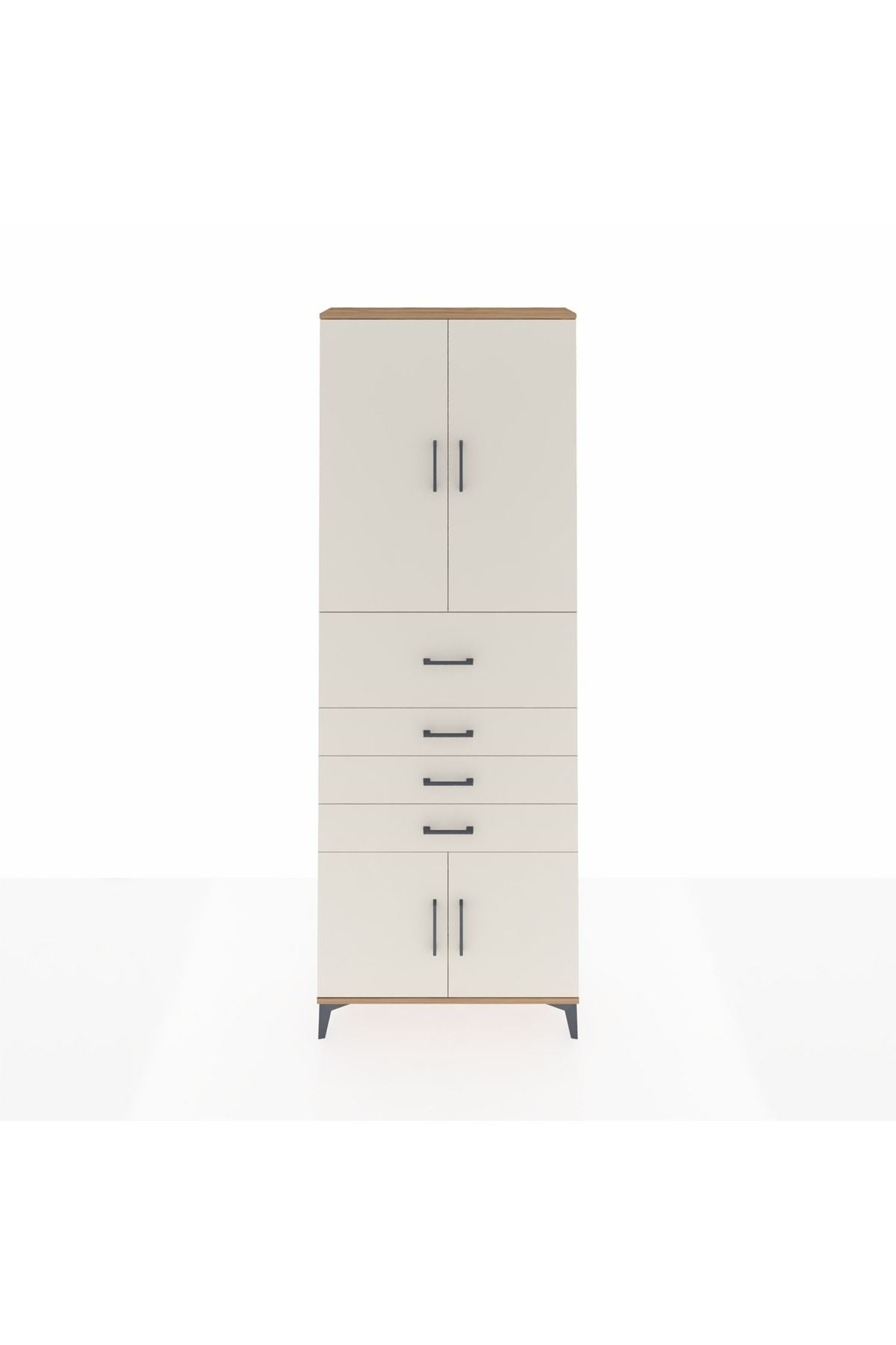Arges Dolap 4 Raflı 4 Çekmeceli 4 Kapaklı 88x30x243 - S33M117V7A