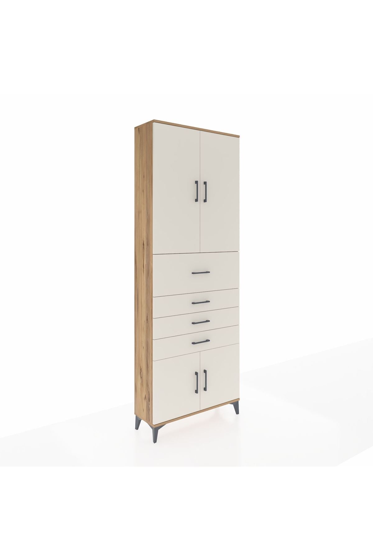 Arges Dolap 4 Raflı 4 Çekmeceli 4 Kapaklı 88x30x243 - S33M117V7A