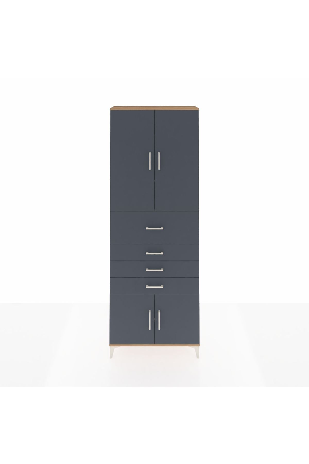 Arges Dolap 4 Raflı 4 Çekmeceli 4 Kapaklı 88x30x243 - S33M117V8A