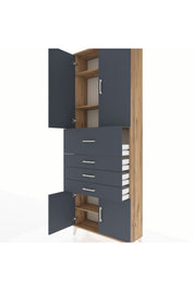 Arges Dolap 4 Raflı 4 Çekmeceli 4 Kapaklı 88x30x243 - S33M117V8A
