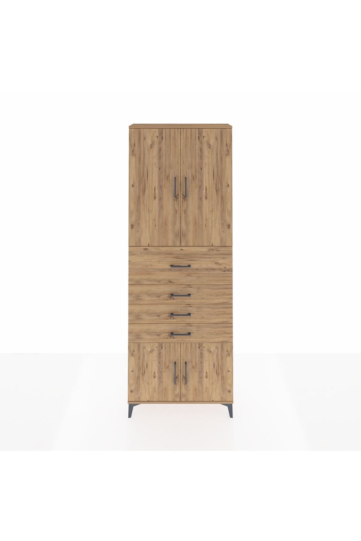 Arges Dolap 4 Raflı 4 Çekmeceli 4 Kapaklı 88x30x243 - S33M117V9A