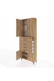 Arges Dolap 4 Raflı 4 Çekmeceli 4 Kapaklı 88x30x243 - S33M117V9A