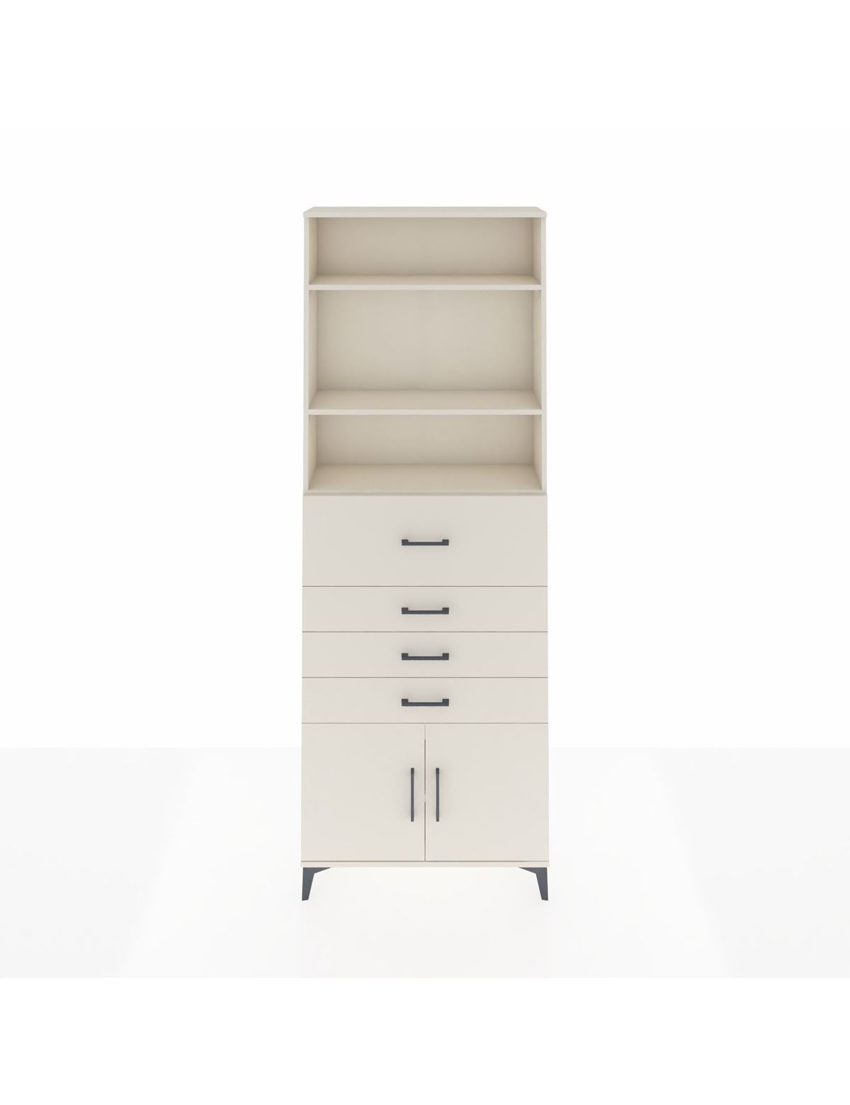 Arges Dolap 4 Raflı 4 Çekmeceli 2 Kapaklı 88x30x243 - S33M118V1A