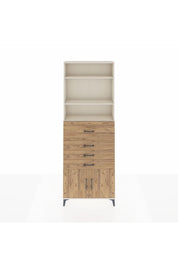 Arges Dolap 4 Raflı 4 Çekmeceli 2 Kapaklı 88x30x243 - S33M118V3A