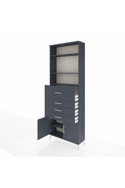 Arges Dolap 4 Raflı 4 Çekmeceli 2 Kapaklı 88x30x243 - S33M118V5A