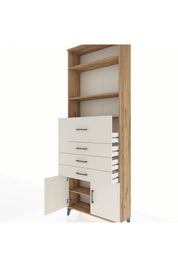 Arges Dolap 4 Raflı 4 Çekmeceli 2 Kapaklı 88x30x243 - S33M118V7A
