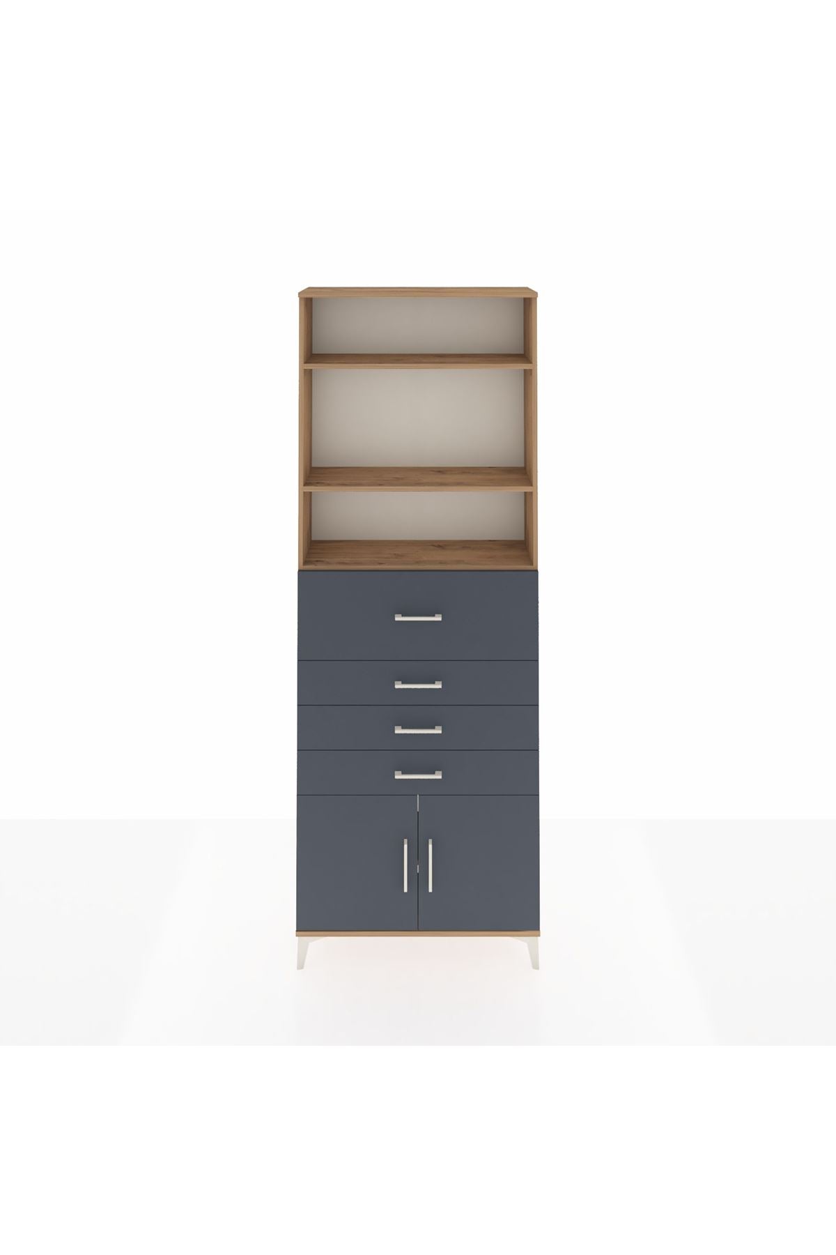 Arges Dolap 4 Raflı 4 Çekmeceli 2 Kapaklı 88x30x243 - S33M118V8A