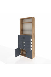 Arges Dolap 4 Raflı 4 Çekmeceli 2 Kapaklı 88x30x243 - S33M118V8A