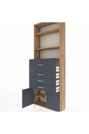 Arges Dolap 4 Raflı 4 Çekmeceli 2 Kapaklı 88x30x243 - S33M118V8A