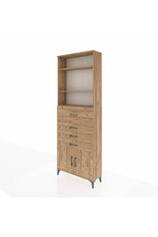 Arges Dolap 4 Raflı 4 Çekmeceli 2 Kapaklı 88x30x243 - S33M118V9A