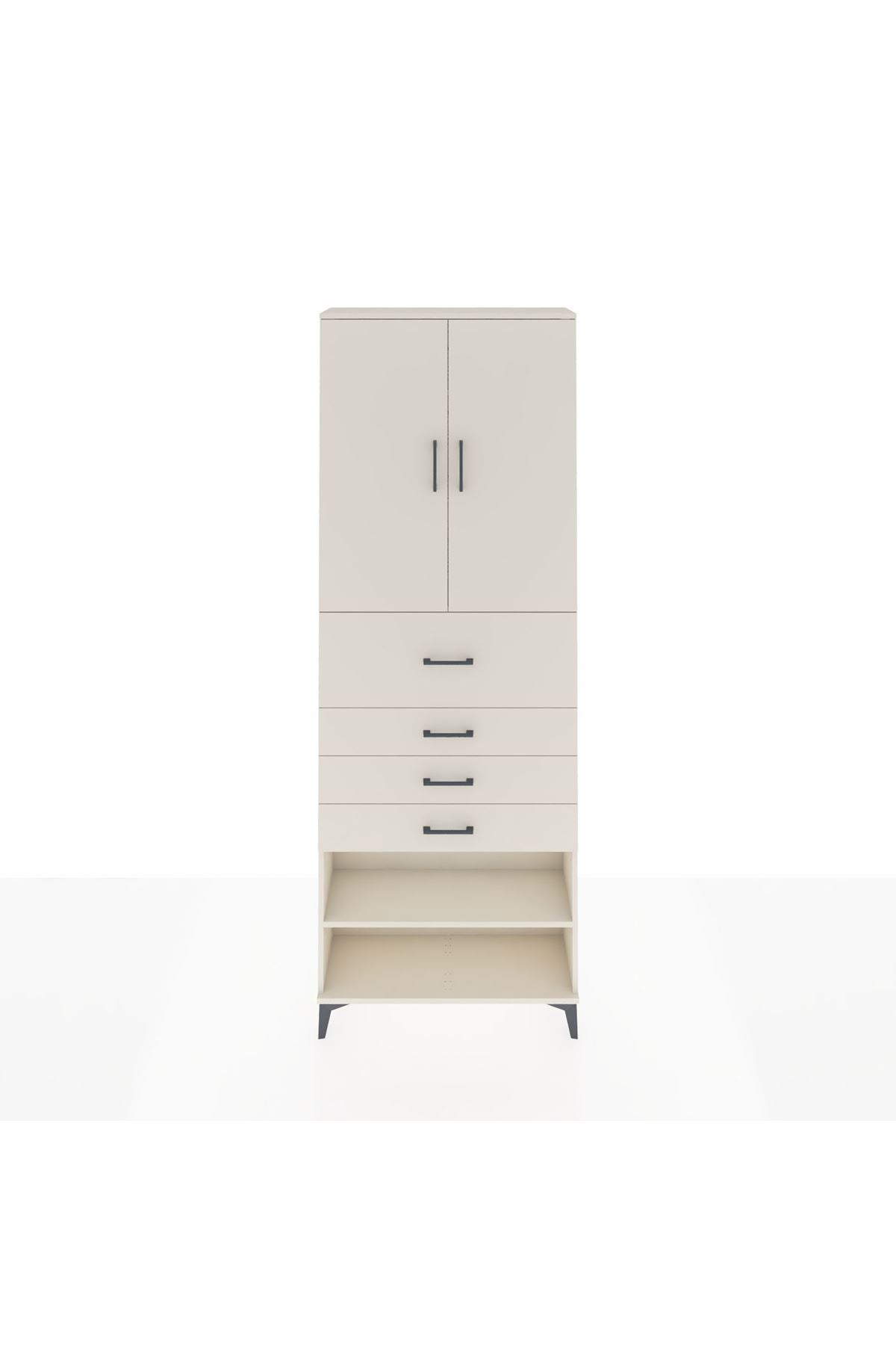 Arges Dolap 4 Raflı 4 Çekmeceli 2 Kapaklı 88x30x243 - S33M119V1A