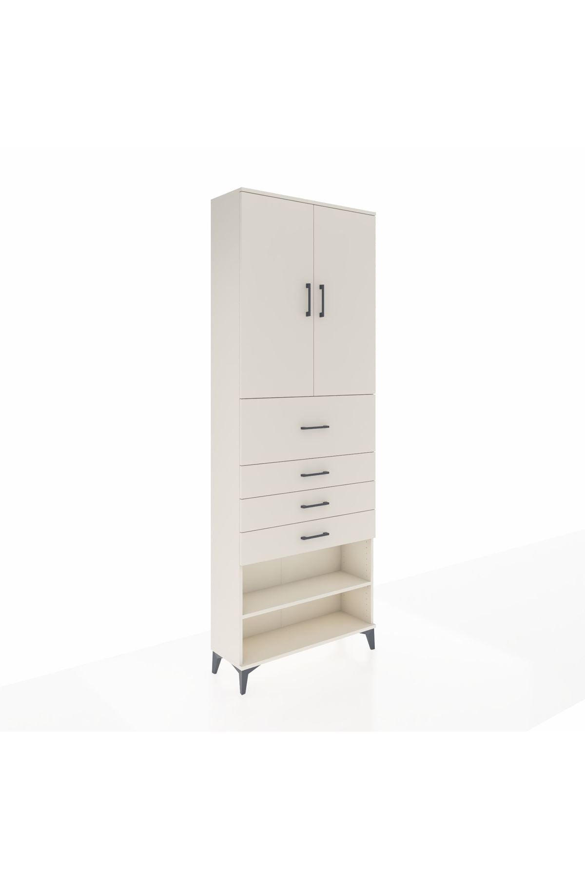 Arges Dolap 4 Raflı 4 Çekmeceli 2 Kapaklı 88x30x243 - S33M119V1A