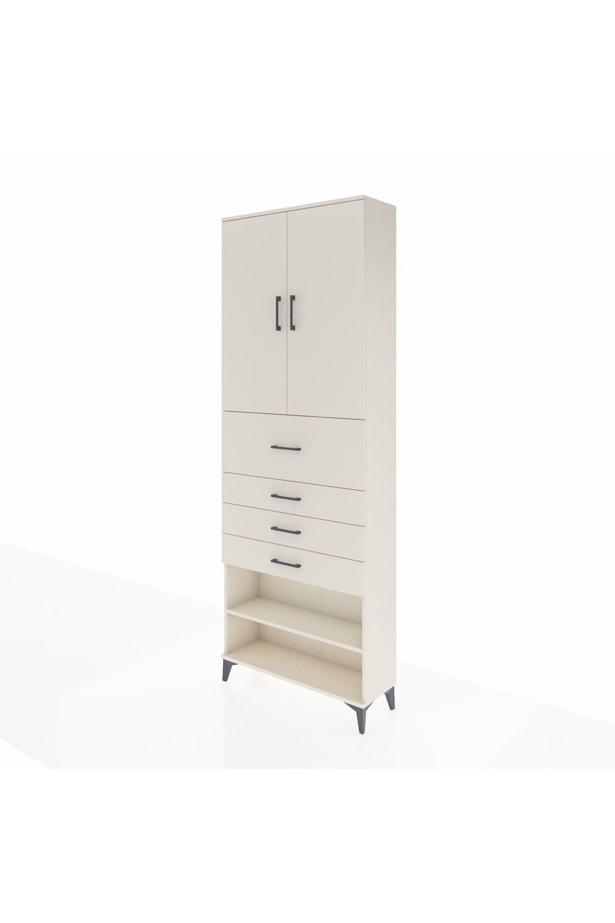 Arges Dolap 4 Raflı 4 Çekmeceli 2 Kapaklı 88x30x243 - S33M119V1A