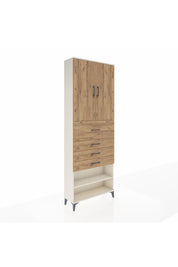 Arges Dolap 4 Raflı 4 Çekmeceli 2 Kapaklı 88x30x243 - S33M119V3A
