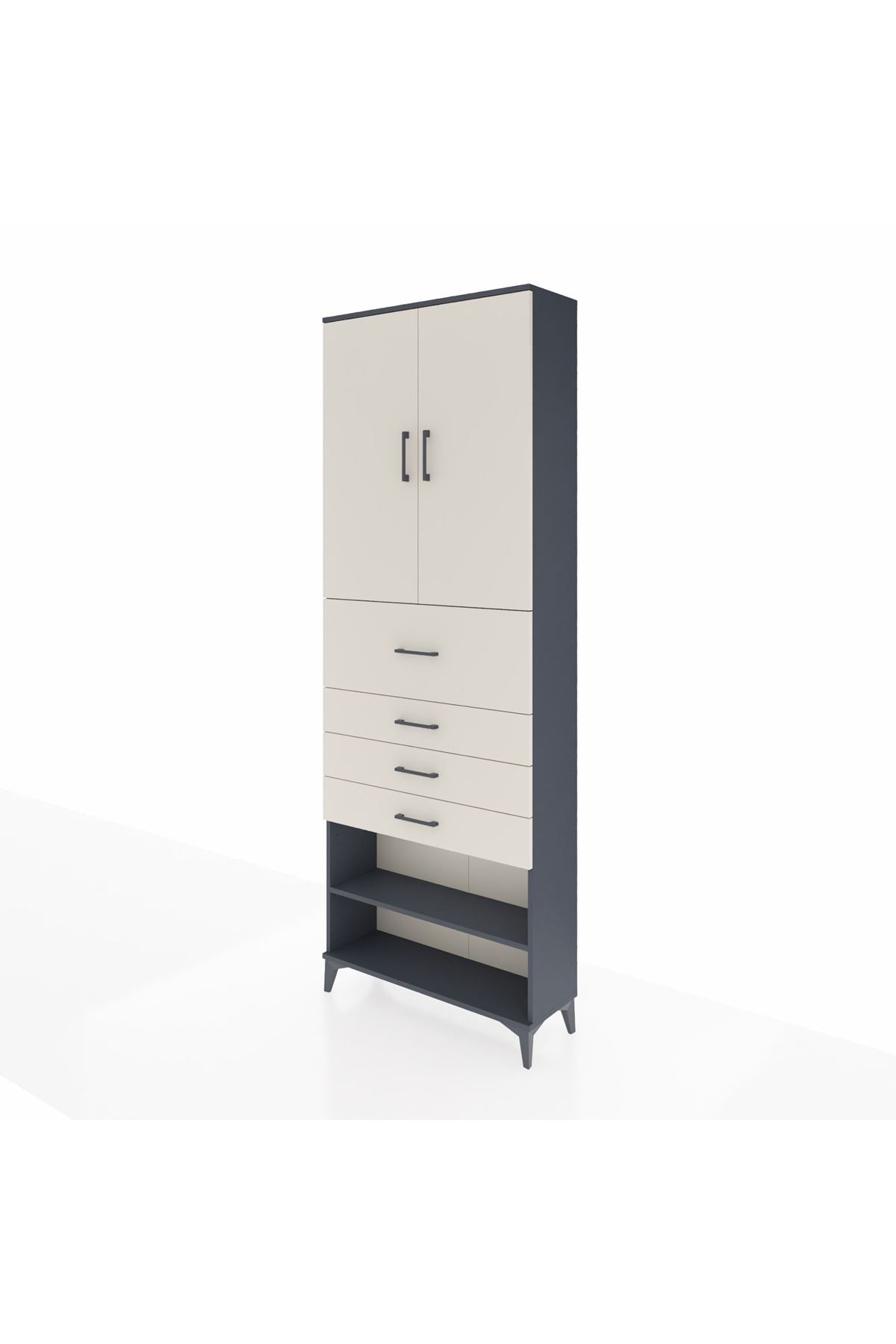Arges Dolap 4 Raflı 4 Çekmeceli 2 Kapaklı 88x30x243 - S33M119V4A