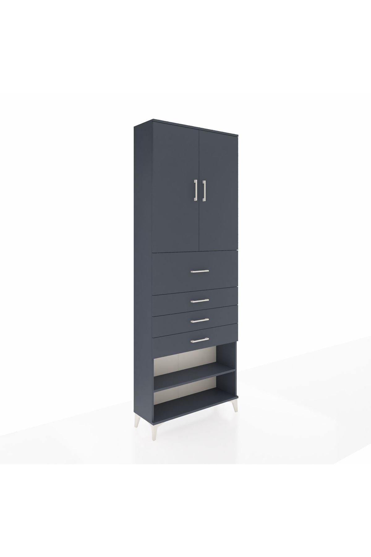 Arges Dolap 4 Raflı 4 Çekmeceli 2 Kapaklı 88x30x243 - S33M119V5A