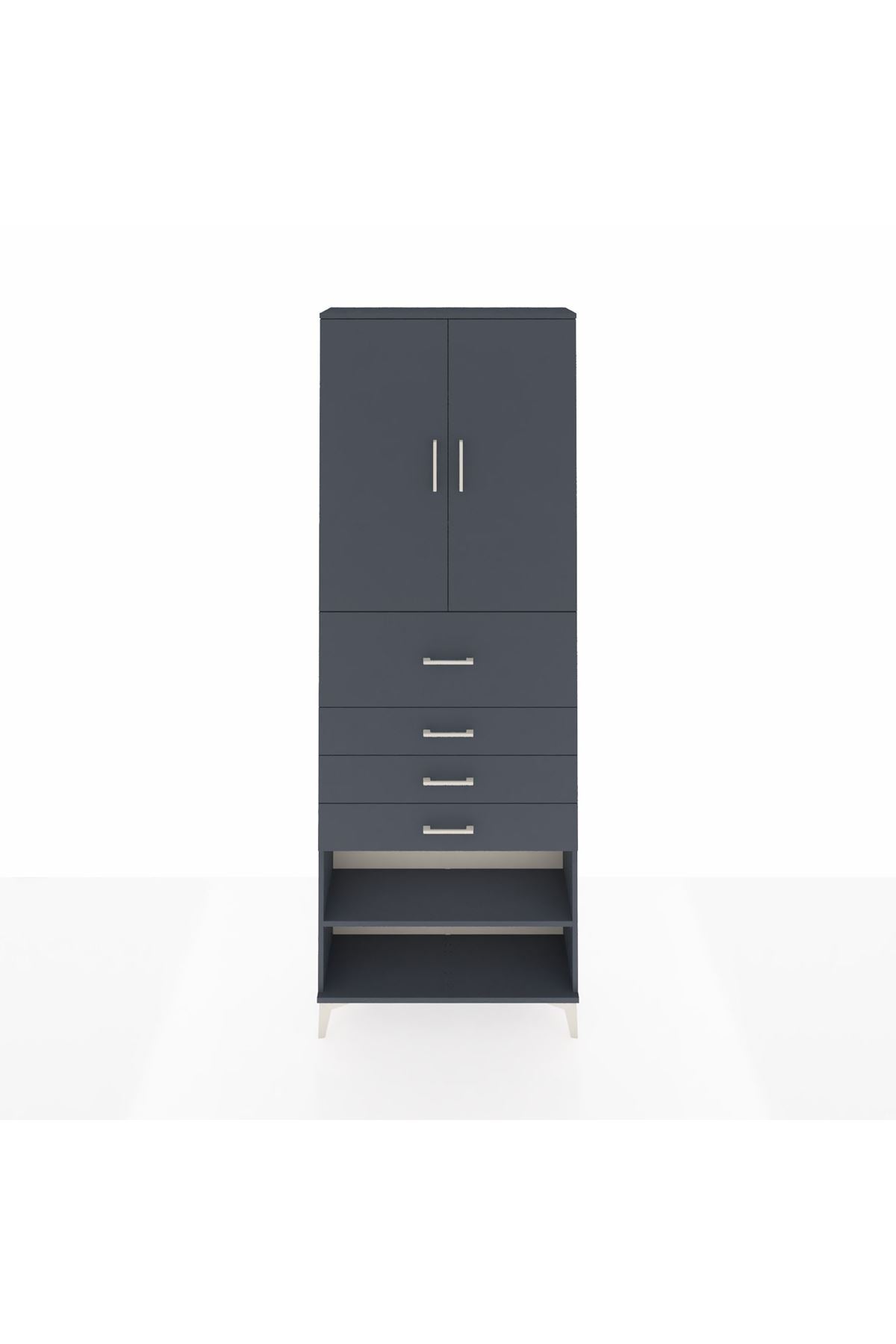 Arges Dolap 4 Raflı 4 Çekmeceli 2 Kapaklı 88x30x243 - S33M119V5A