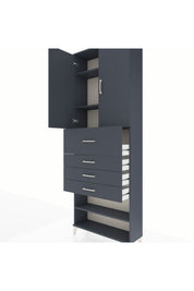 Arges Dolap 4 Raflı 4 Çekmeceli 2 Kapaklı 88x30x243 - S33M119V5A