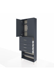 Arges Dolap 4 Raflı 4 Çekmeceli 2 Kapaklı 88x30x243 - S33M119V5A