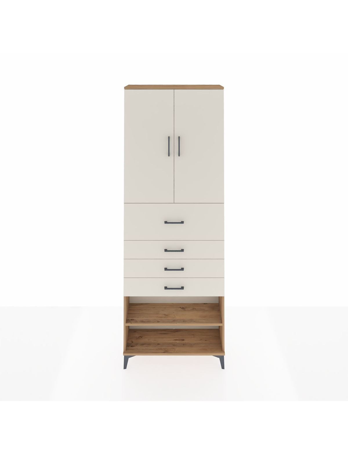 Arges Dolap 4 Raflı 4 Çekmeceli 2 Kapaklı 88x30x243 - S33M119V7A