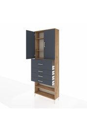 Arges Dolap 4 Raflı 4 Çekmeceli 2 Kapaklı 88x30x243 - S33M119V8A