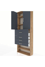 Arges Dolap 4 Raflı 4 Çekmeceli 2 Kapaklı 88x30x243 - S33M119V8A