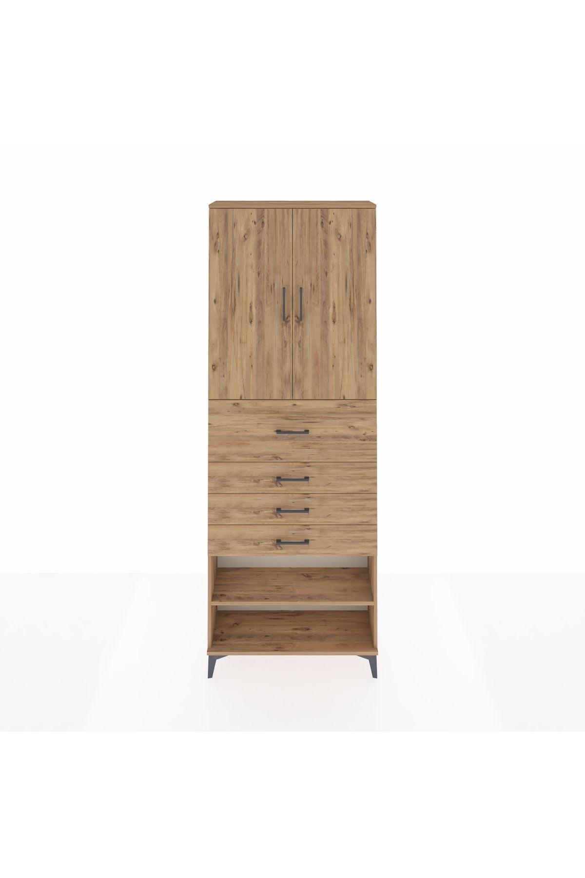 Arges Dolap 4 Raflı 4 Çekmeceli 2 Kapaklı 88x30x243 - S33M119V9A
