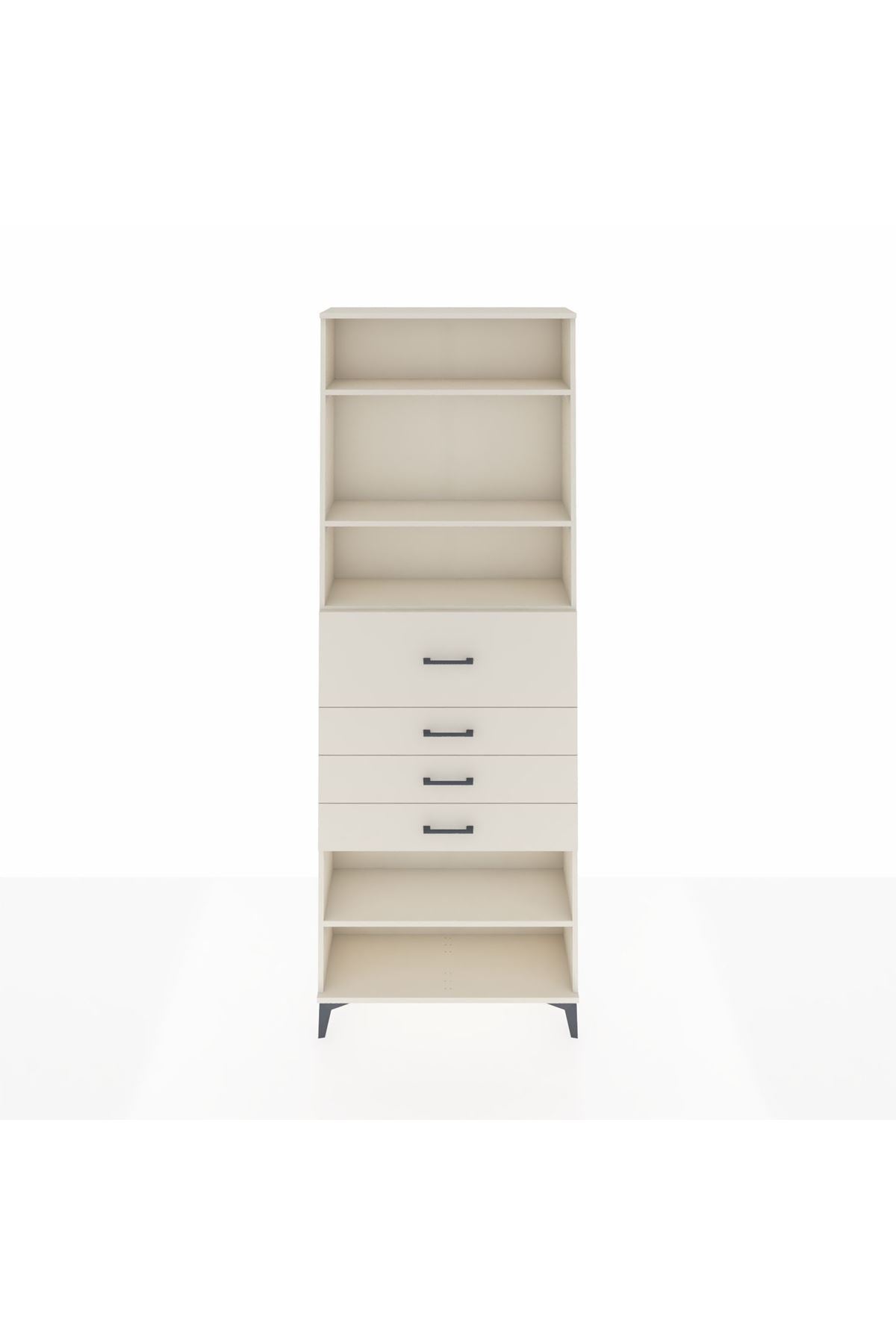Arges Dolap 4 Raflı 4 Çekmeceli 88x30x243 - S33M120V1A