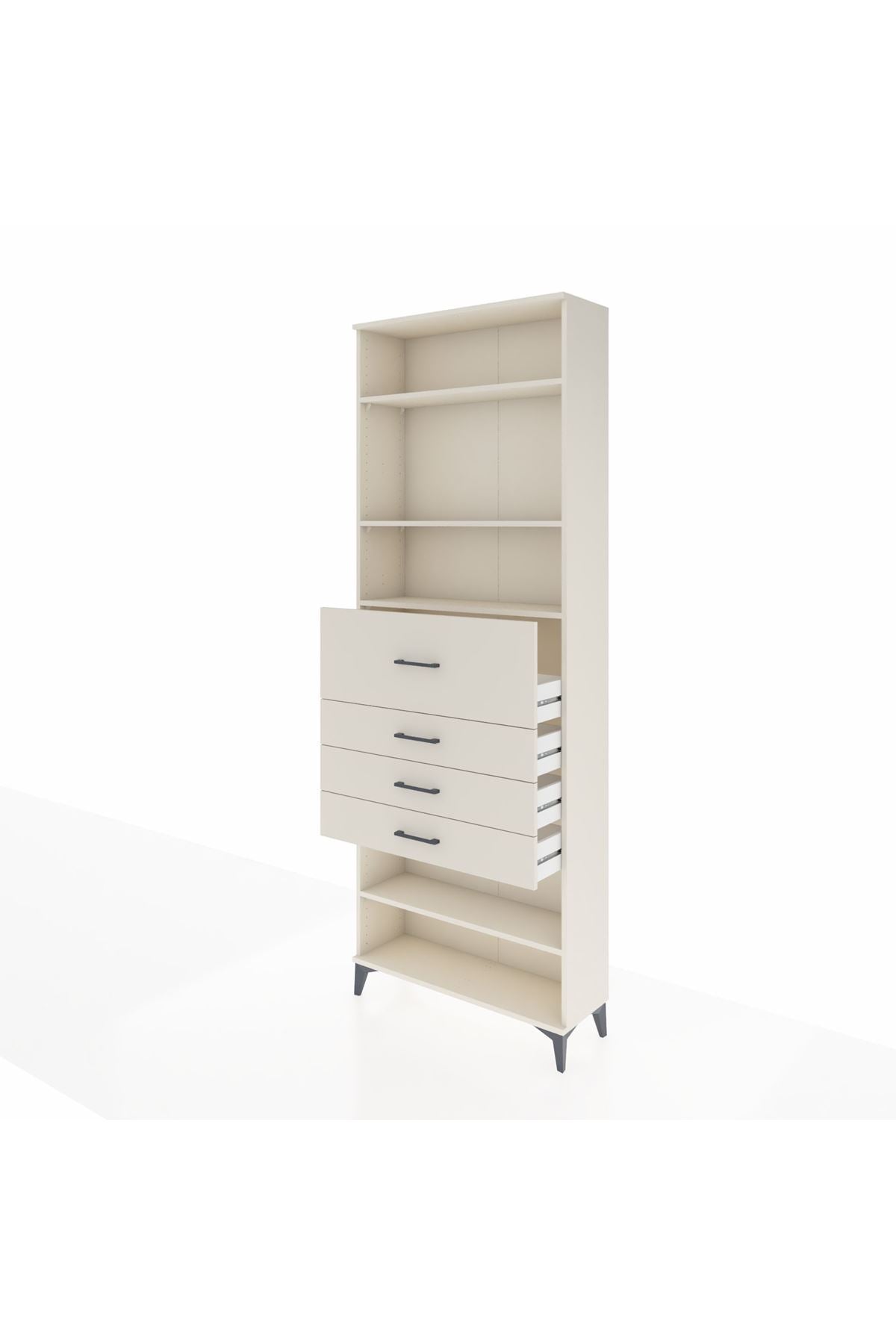 Arges Dolap 4 Raflı 4 Çekmeceli 88x30x243 - S33M120V1A