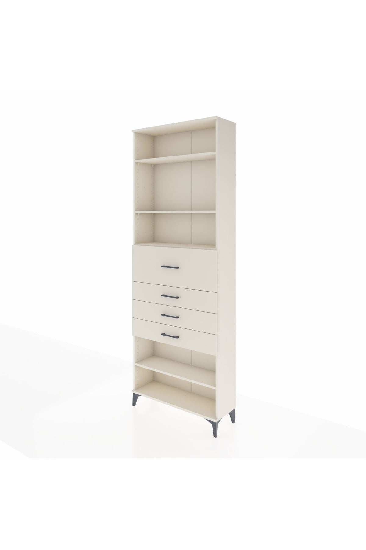 Arges Dolap 4 Raflı 4 Çekmeceli 88x30x243 - S33M120V1A