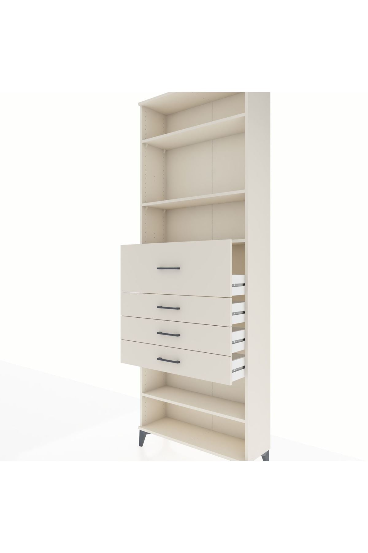 Arges Dolap 4 Raflı 4 Çekmeceli 88x30x243 - S33M120V1A