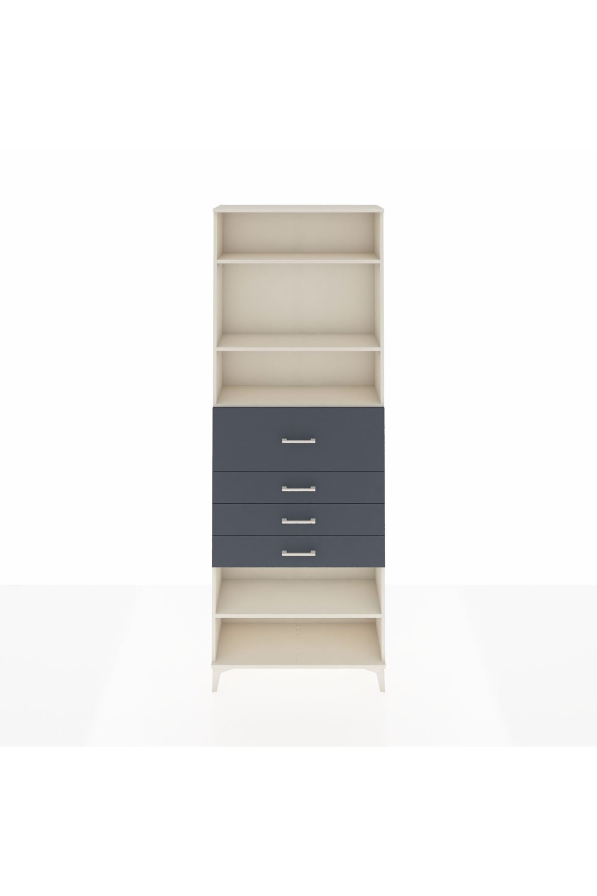 Arges Dolap 4 Raflı 4 Çekmeceli 88x30x243 - S33M120V2A