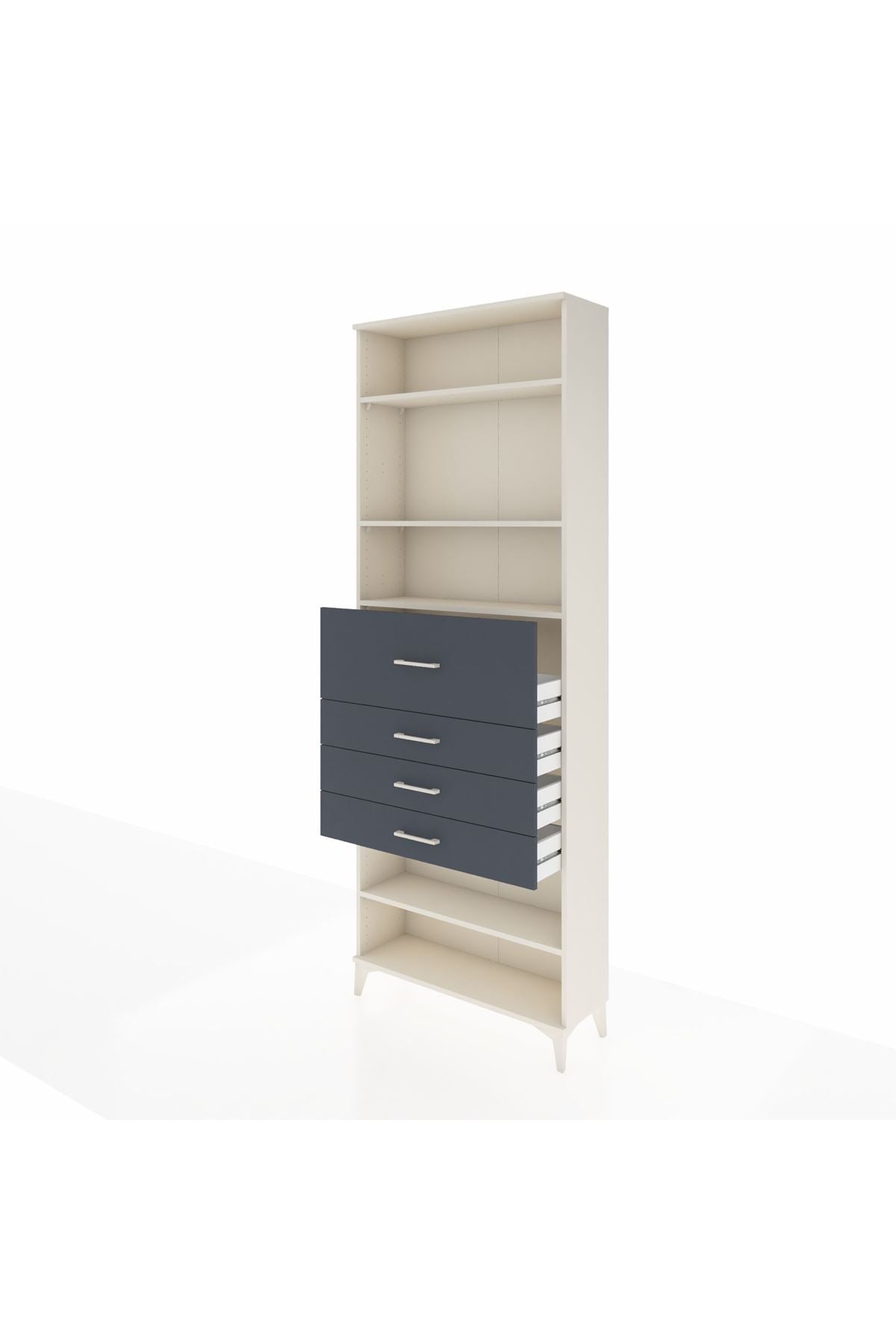Arges Dolap 4 Raflı 4 Çekmeceli 88x30x243 - S33M120V2A