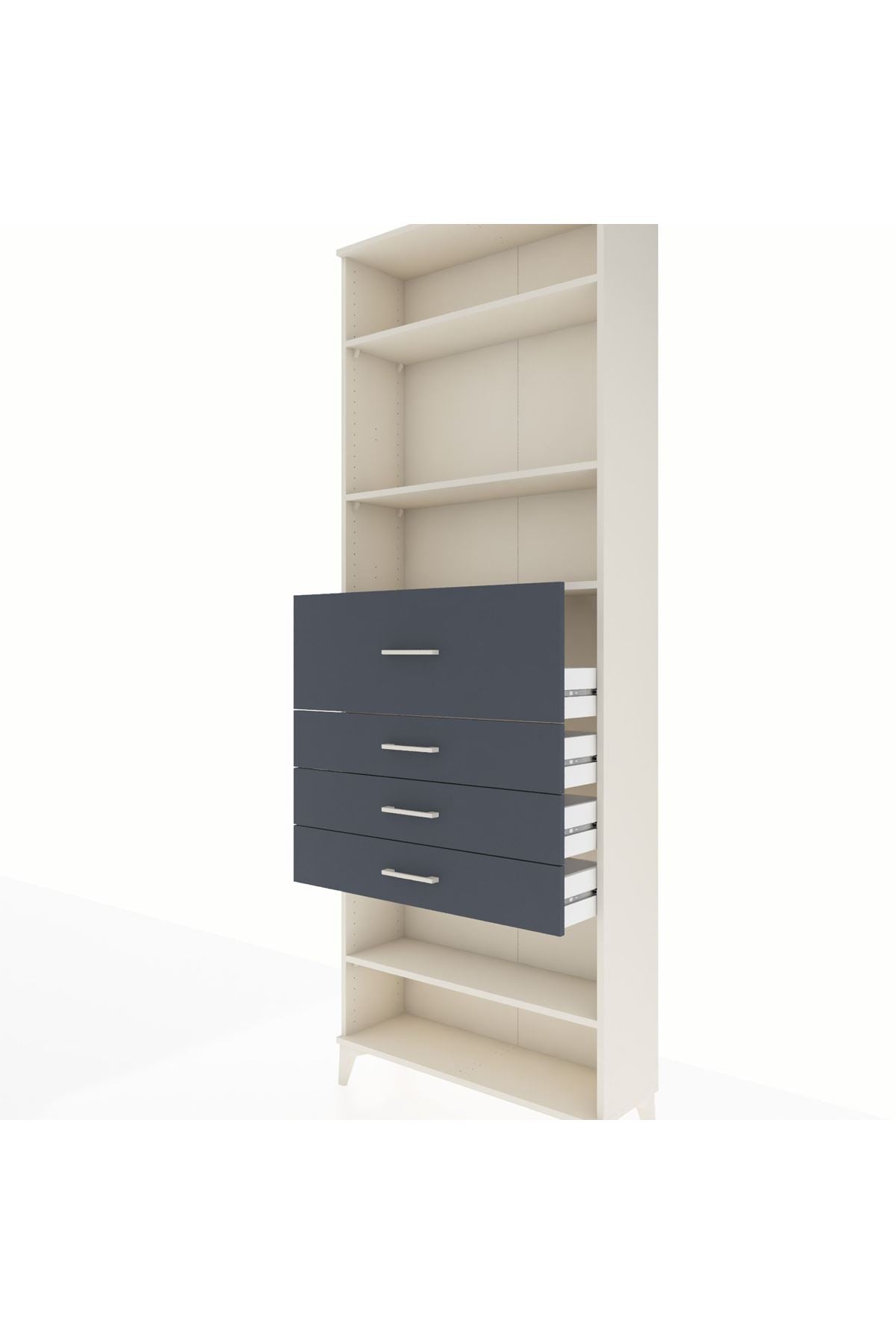 Arges Dolap 4 Raflı 4 Çekmeceli 88x30x243 - S33M120V2A