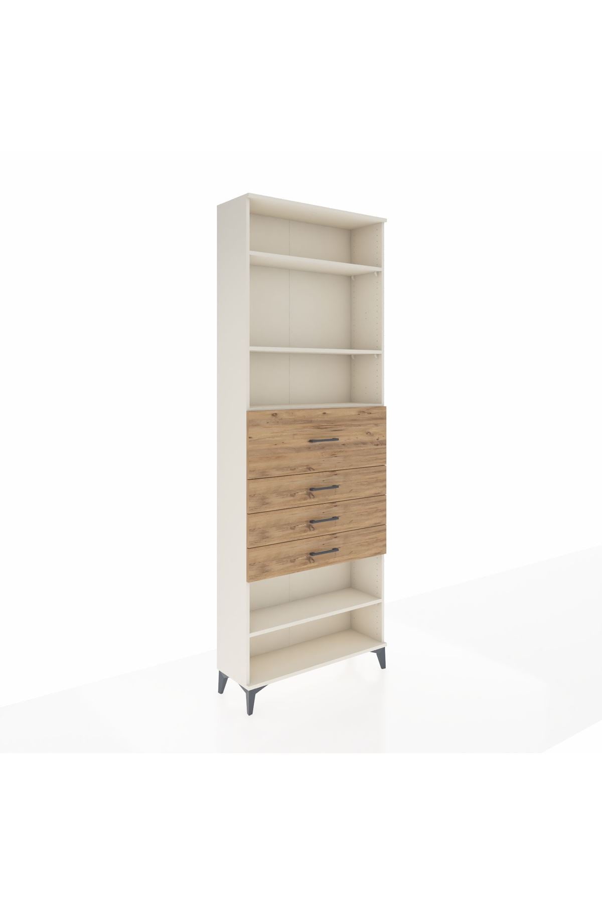 Arges Dolap 4 Raflı 4 Çekmeceli 88x30x243 - S33M120V3A