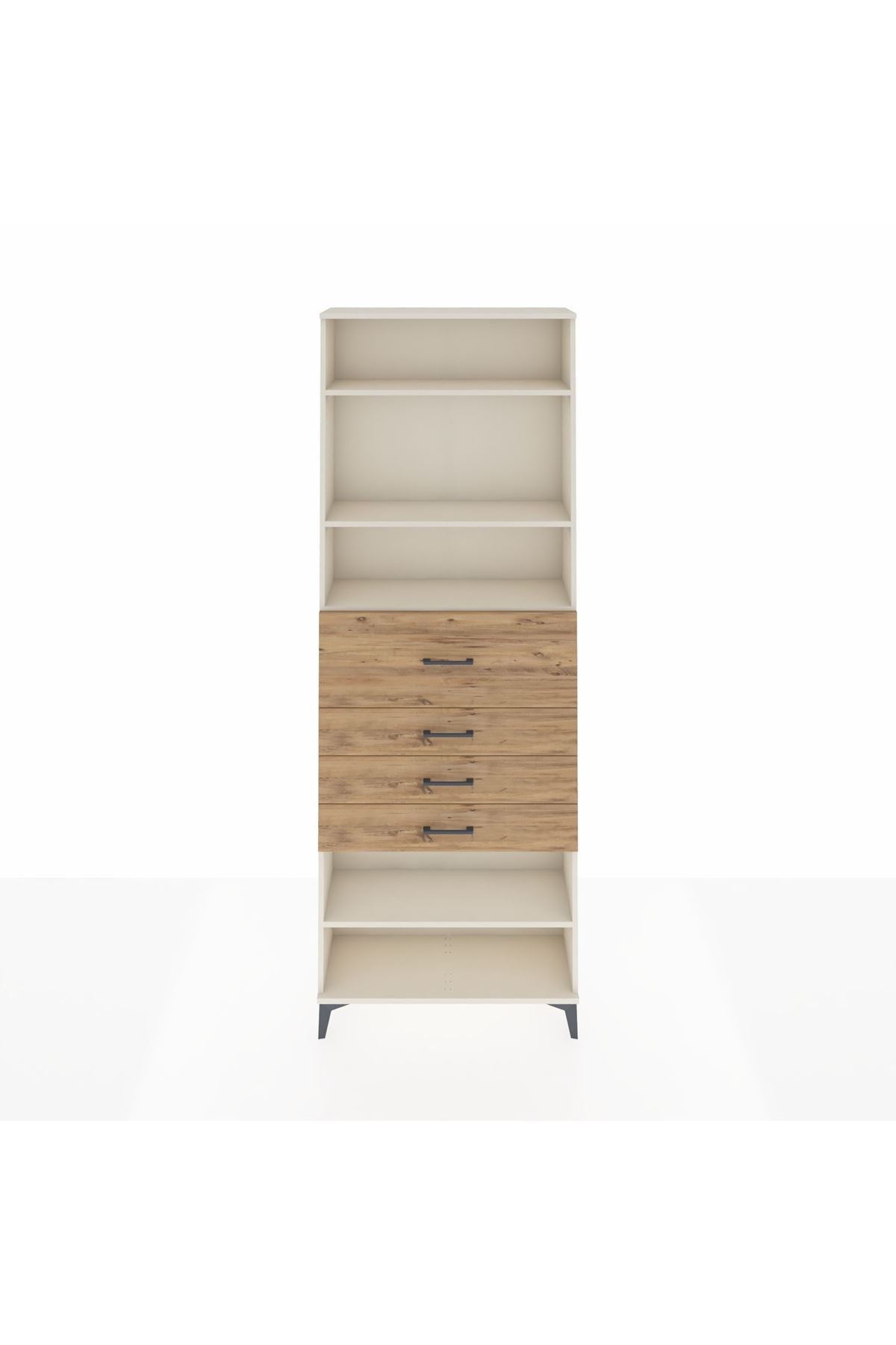 Arges Dolap 4 Raflı 4 Çekmeceli 88x30x243 - S33M120V3A
