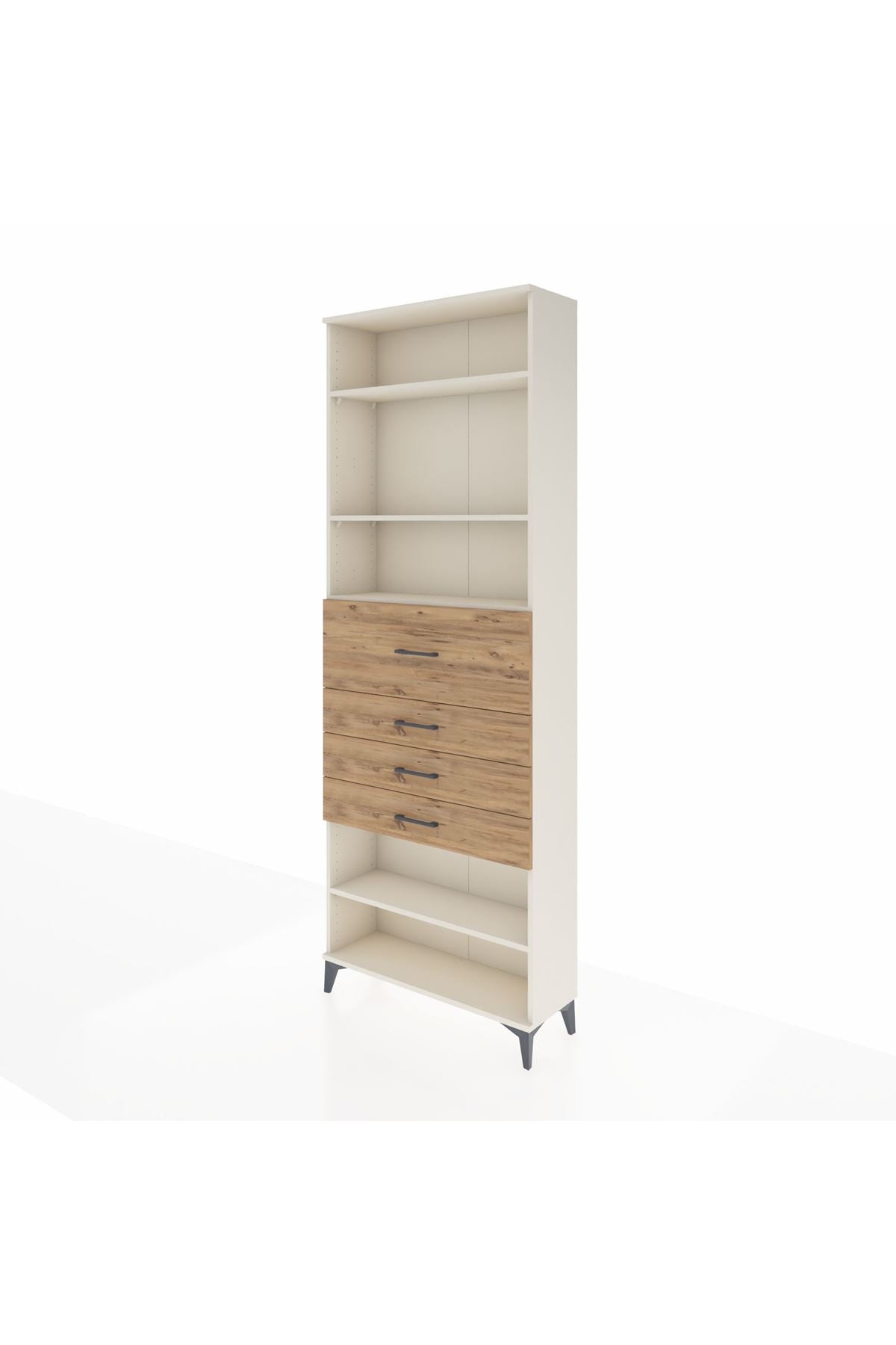 Arges Dolap 4 Raflı 4 Çekmeceli 88x30x243 - S33M120V3A
