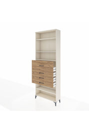 Arges Dolap 4 Raflı 4 Çekmeceli 88x30x243 - S33M120V3A