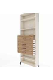 Arges Dolap 4 Raflı 4 Çekmeceli 88x30x243 - S33M120V3A