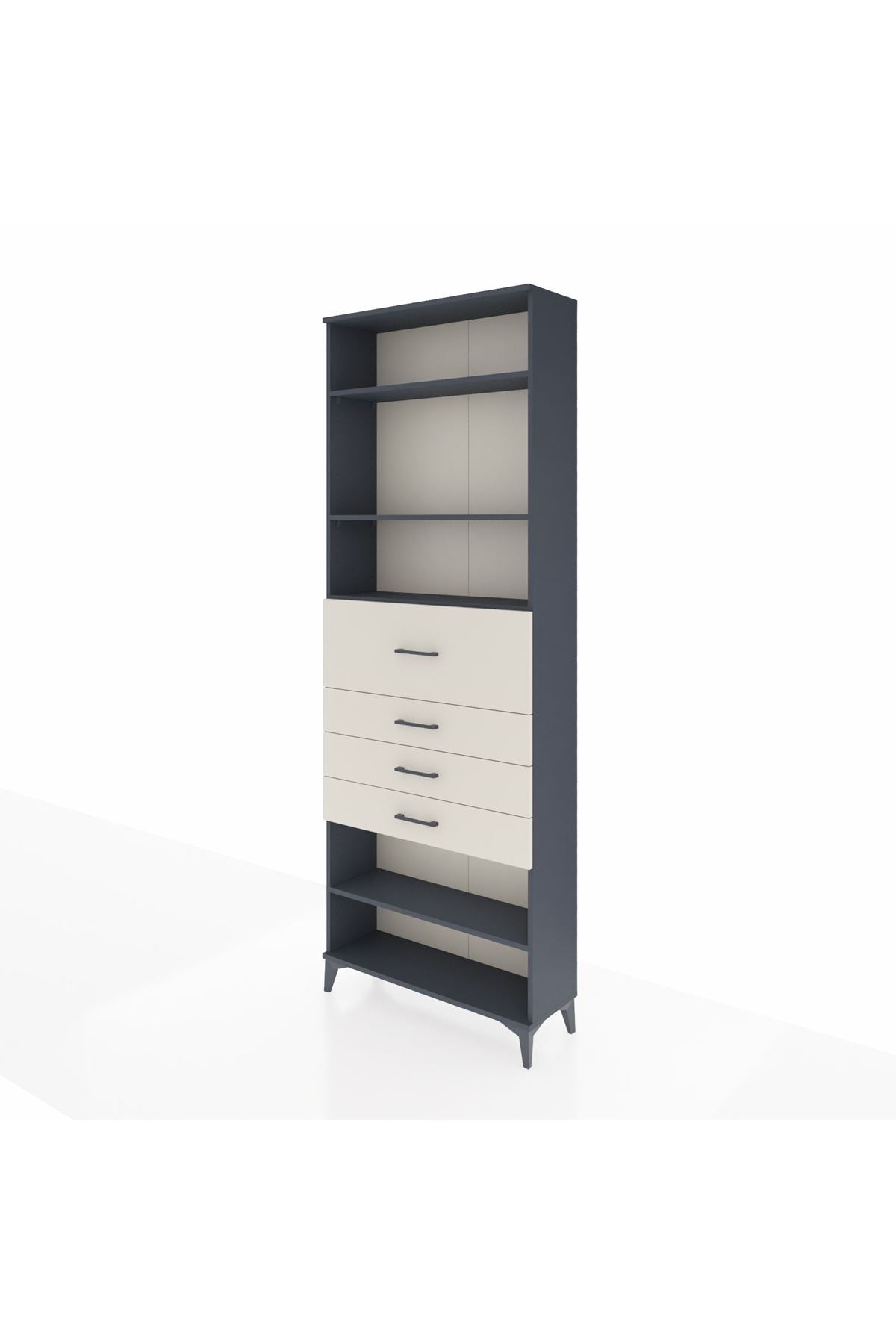 Arges Dolap 4 Raflı 4 Çekmeceli 88x30x243 - S33M120V4A