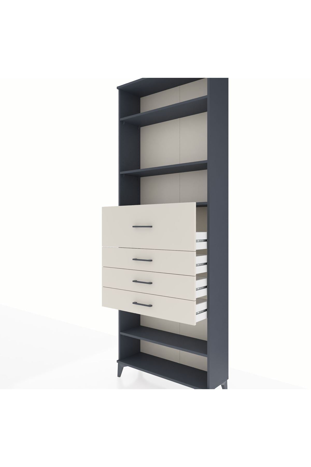 Arges Dolap 4 Raflı 4 Çekmeceli 88x30x243 - S33M120V4A