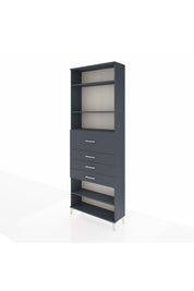 Arges Dolap 4 Raflı 4 Çekmeceli 88x30x243 - S33M120V5A