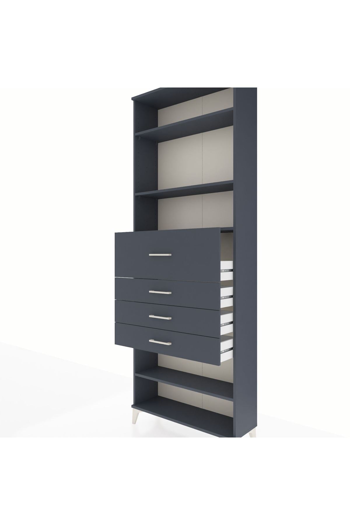 Arges Dolap 4 Raflı 4 Çekmeceli 88x30x243 - S33M120V5A