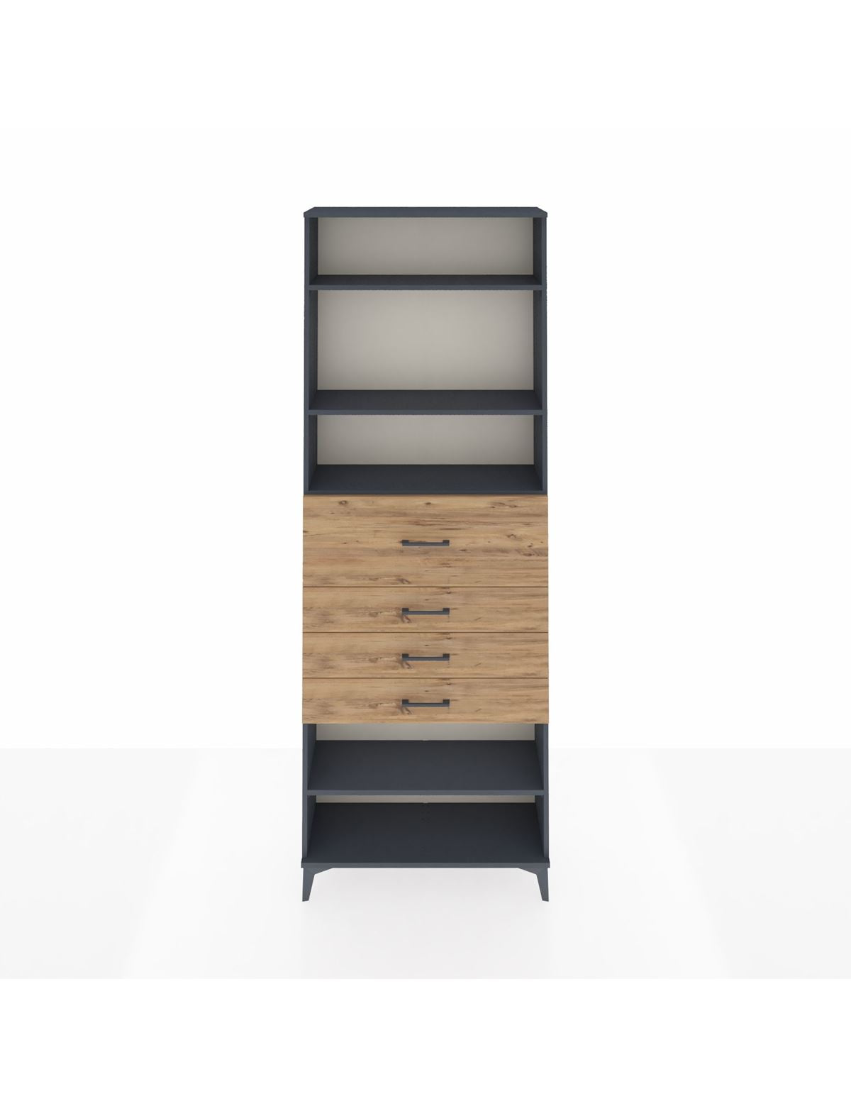 Arges Dolap 4 Raflı 4 Çekmeceli 88x30x243 - S33M120V6A