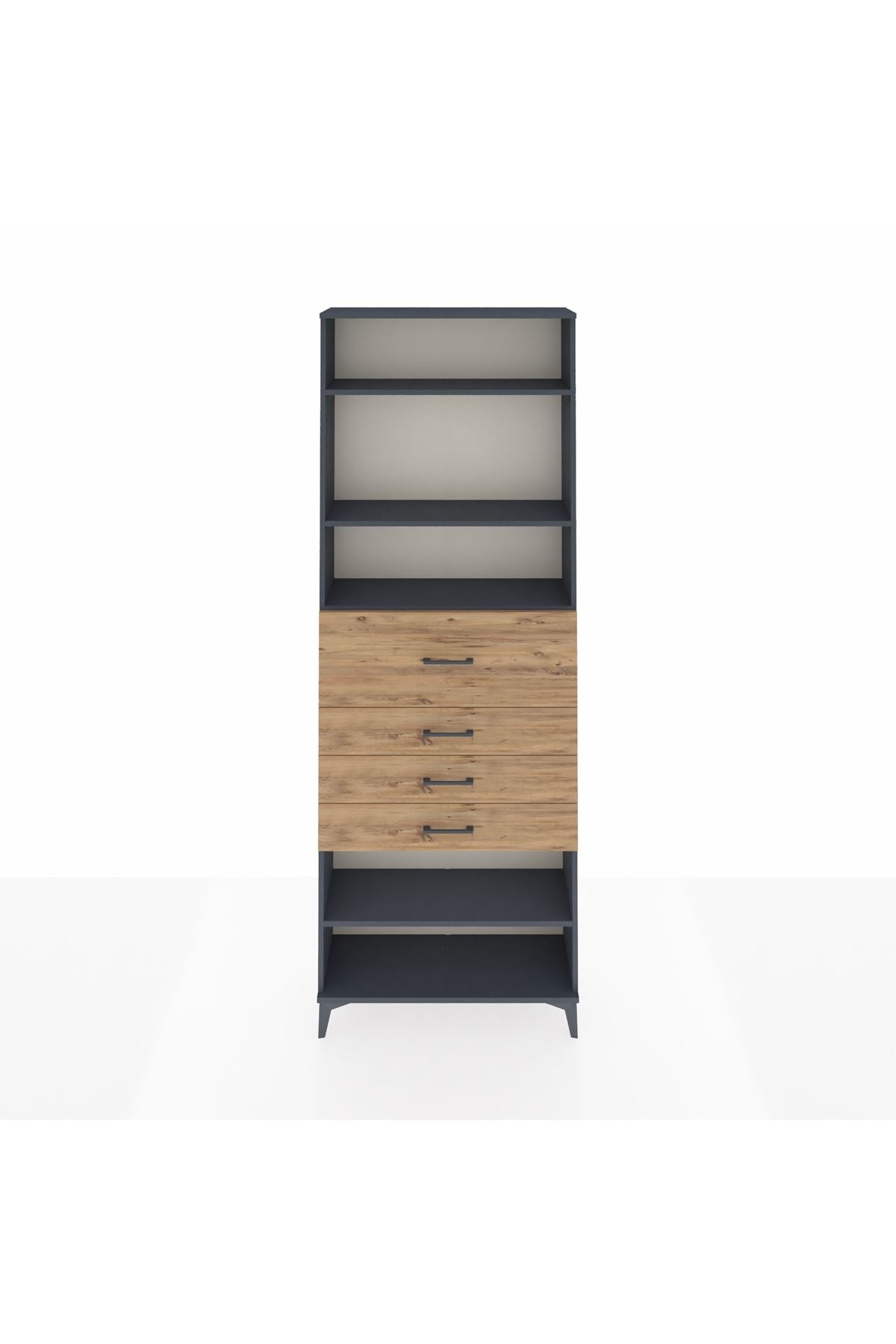 Arges Dolap 4 Raflı 4 Çekmeceli 88x30x243 - S33M120V6A