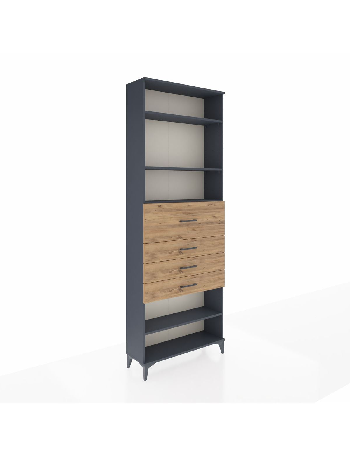 Arges Dolap 4 Raflı 4 Çekmeceli 88x30x243 - S33M120V6A